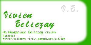 vivien beliczay business card